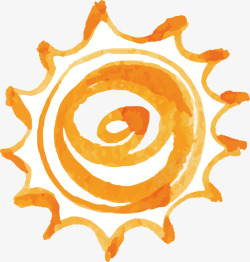 橘色的太阳矢量图素材