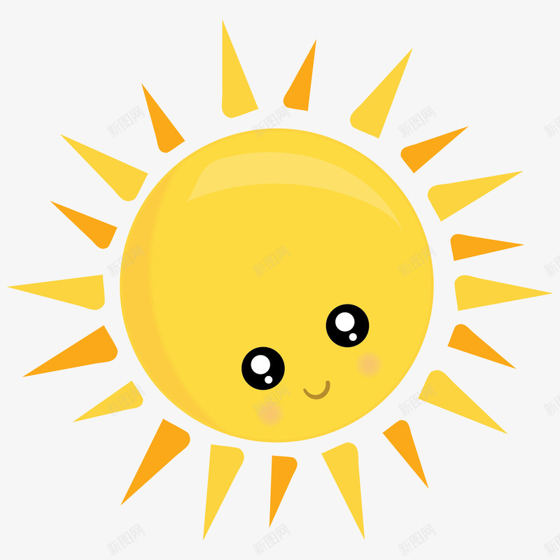 卡通手绘黄色的太阳png免抠素材_新图网 https://ixintu.com 创意 动漫动画 卡通太阳 可爱的太阳 手绘 黄色太阳