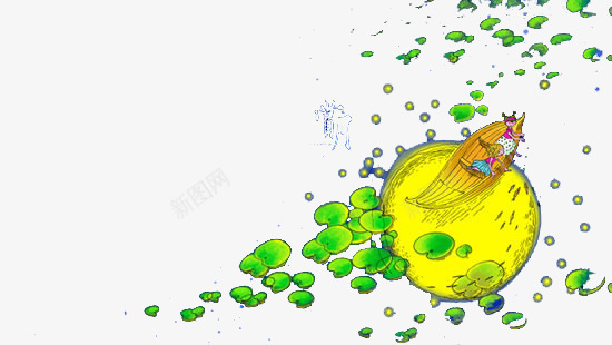 小清新png免抠素材_新图网 https://ixintu.com 小清新 小船 月亮