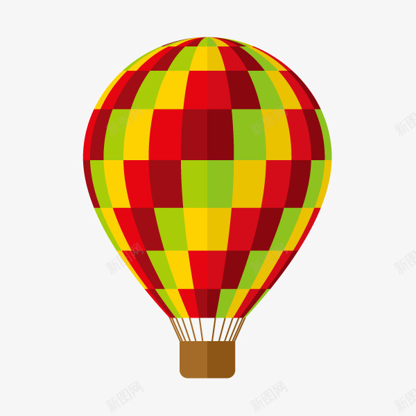 热气球png免抠素材_新图网 https://ixintu.com 卡通热气球 彩色热气球 方块图案热气球
