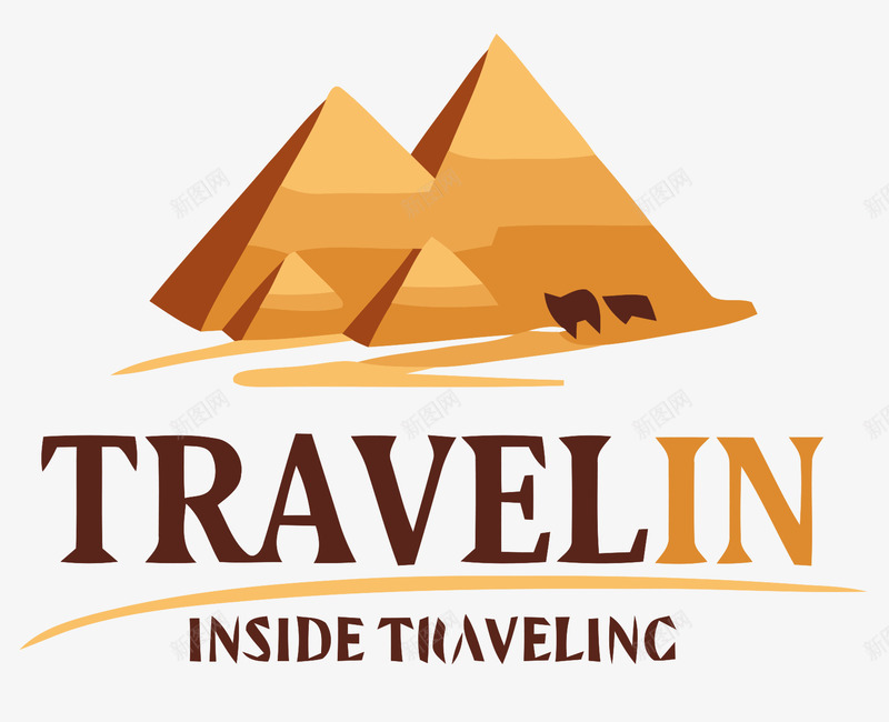 金字塔logo矢量图图标ai_新图网 https://ixintu.com logo logo设计 国外logo 国外旅游logo设计 旅游 旅游logo 旅游标识 矢量图