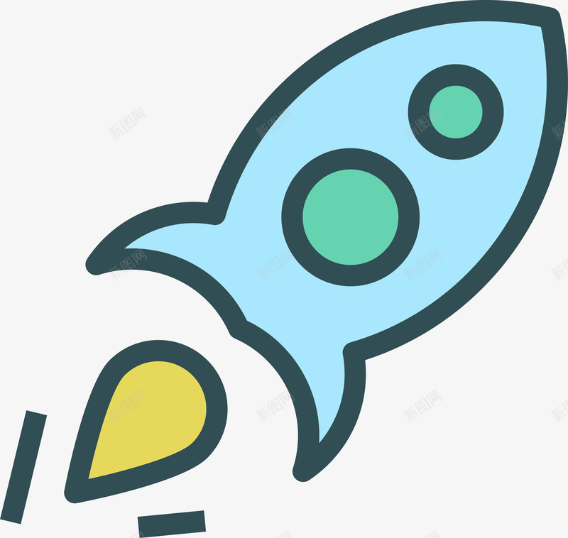 火箭发射图标png_新图网 https://ixintu.com 出发 升天 卡通 发射 图标icon 太空舱 宇宙飞船 扁平化图标 火箭 火箭头