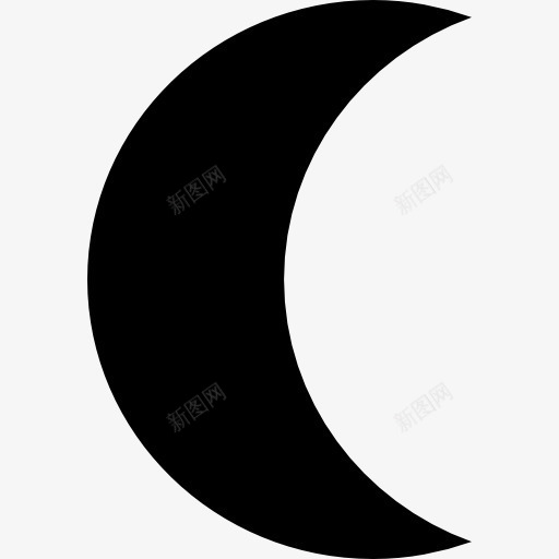 Moon相黑色新月形的图标png_新图网 https://ixintu.com 卫星 大杯固体 天气 形状 月亮 月相 相 符号