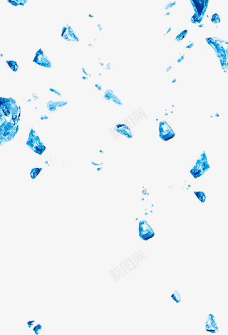 蓝色冰块png免抠素材_新图网 https://ixintu.com 冰块 手绘冰块 简单冰块 蓝色冰块