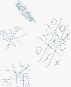 井字游戏蓝色彩铅井字游戏手绘图案矢量图高清图片
