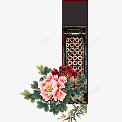 古典牡丹花png免抠素材_新图网 https://ixintu.com 古门 植物 牡丹花 网页设计 花 花卉 装饰图案