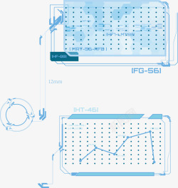 科技标注刻度蓝图素材
