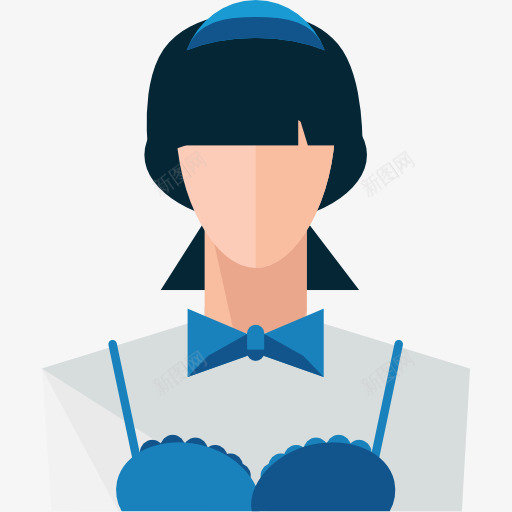 服务员图标png_新图网 https://ixintu.com 头像 女人 服务员 用户 社会概况
