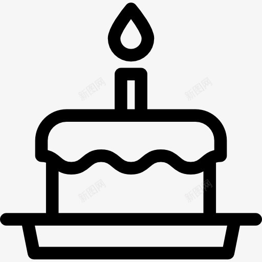 生日蛋糕和蜡烛图标png_新图网 https://ixintu.com baker 庆祝 甜 甜点 蜡烛 面包 食品