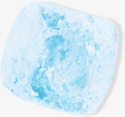 蓝色透明冰块夏日素材