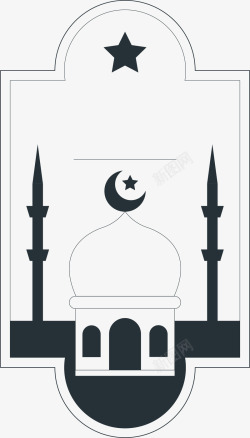寺院宗教建筑图标矢量图高清图片