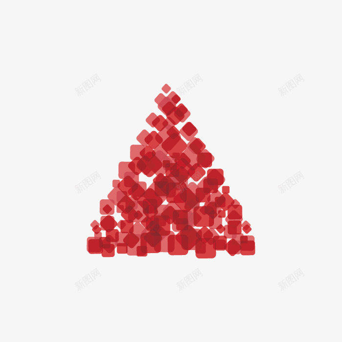 创意红色方块圣诞树png免抠素材_新图网 https://ixintu.com 创意圣诞树 方块 红色