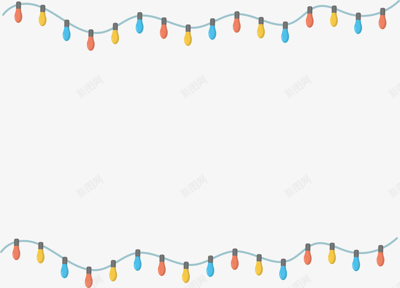 波浪小彩灯矢量图ai免抠素材_新图网 https://ixintu.com 小彩灯 彩灯 彩灯边框 波浪彩灯 矢量png 节日彩灯 矢量图