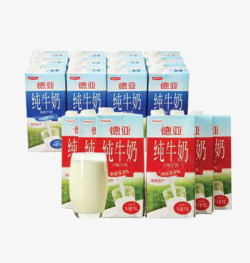 完达山盒装纯牛奶纯牛奶高清图片