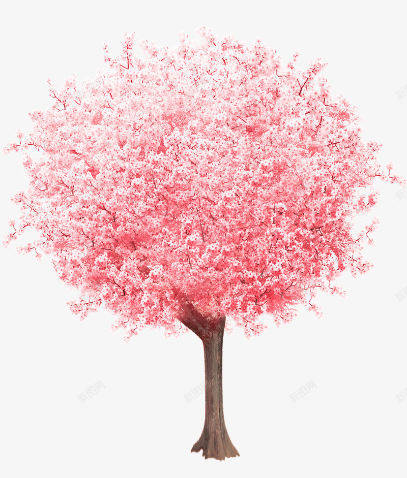 卡通手绘美丽的粉色的树png免抠素材_新图网 https://ixintu.com 创意 动漫动画 卡通手绘 卡通树 粉色的树 美丽的树