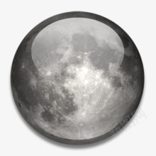 灰色透亮月亮图标图标