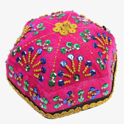 新疆少数民族女士儿童花帽素材