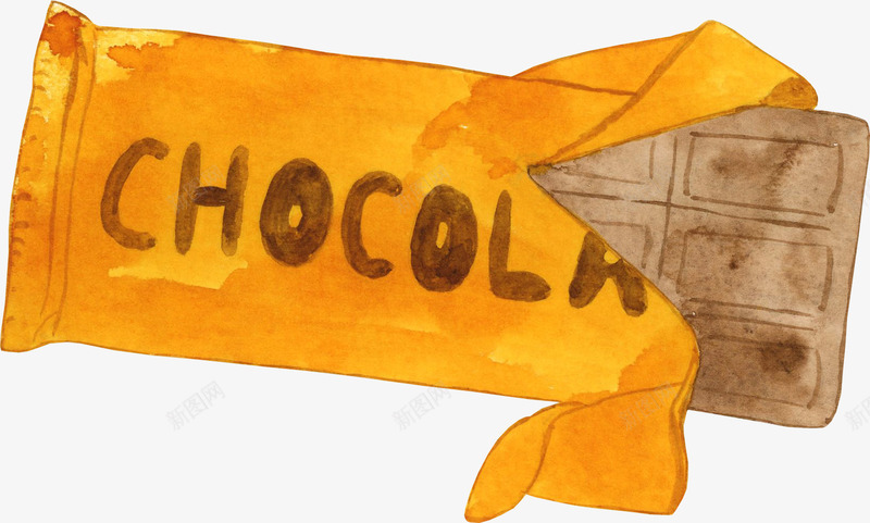 水彩卡通美味巧克力png免抠素材_新图网 https://ixintu.com 创意 卡通 巧克力 手绘 新意 水彩 笔刷 设计