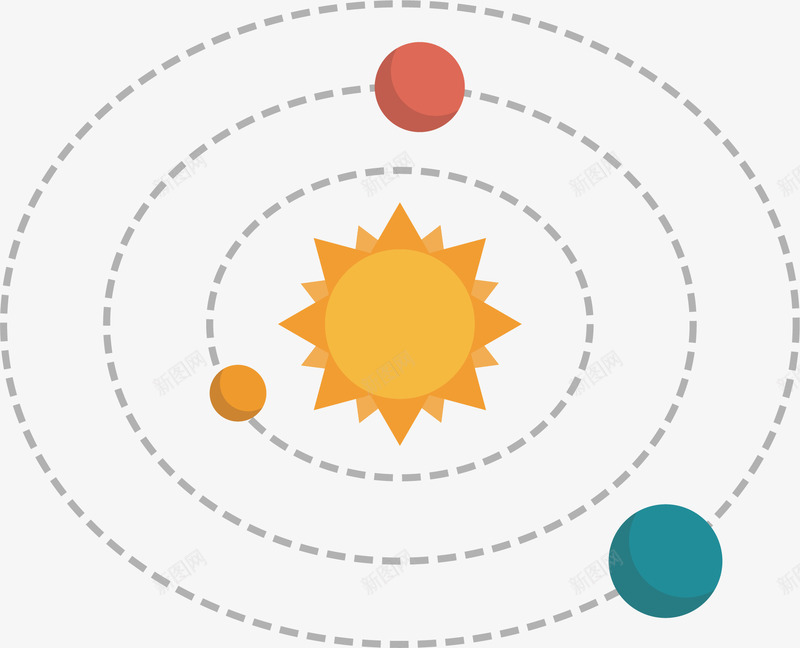 彩色轨道星球矢量图ai免抠素材_新图网 https://ixintu.com 创意轨道 动漫 彩色 手绘的 星球 矢量的 绘画 矢量图