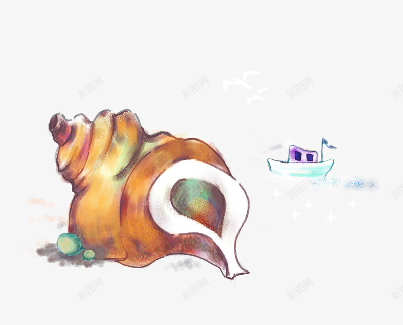 深海中的海螺png免抠素材_新图网 https://ixintu.com 海底 海洋 海螺 海螺素材 深海 蜗牛