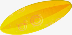 黄色印花冲浪板素材
