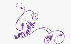 紫色藤蔓矢量图素材