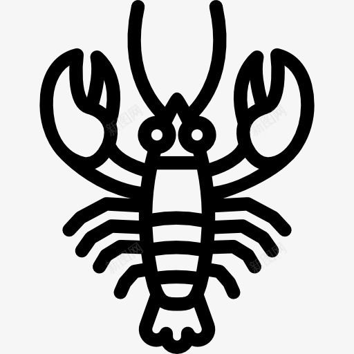 龙虾图标png_新图网 https://ixintu.com 动物 水族馆 海洋生物 海鲜 甲壳动物 餐厅