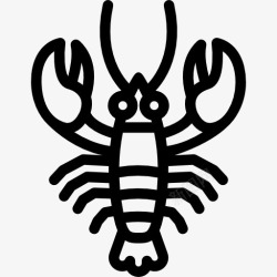 甲壳动物龙虾图标高清图片