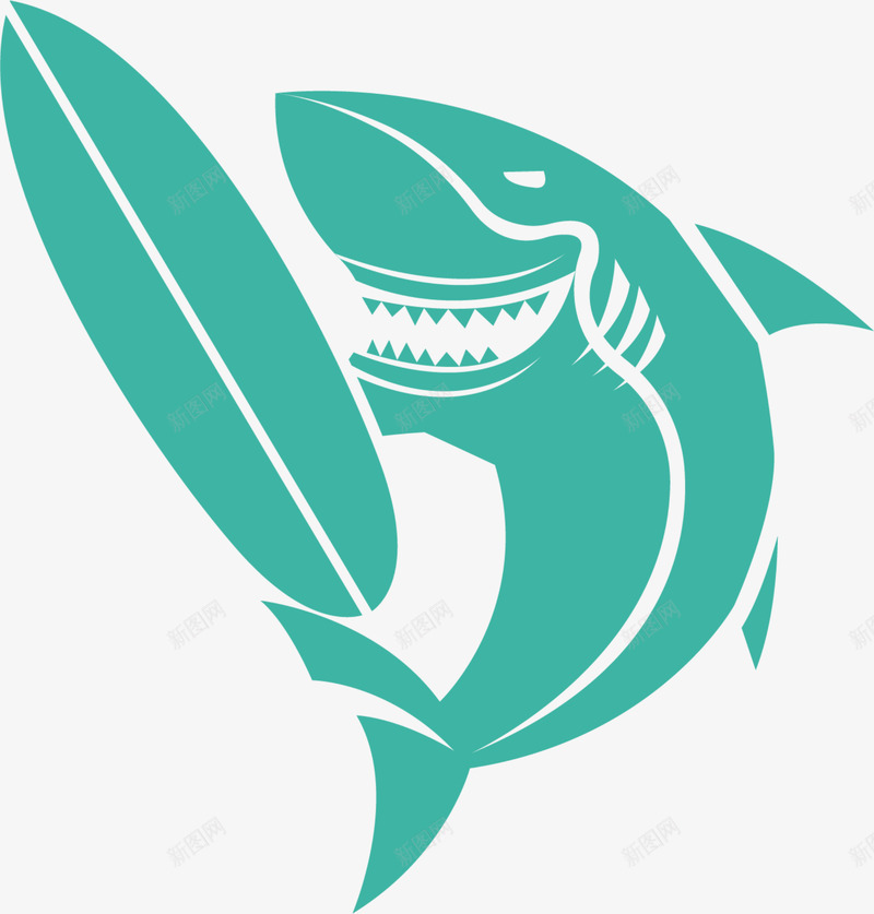 世界海洋日绿色鲨鱼png免抠素材_新图网 https://ixintu.com 世界海洋日 凶猛 开心 绿色鲨鱼 跳起来 跳跃
