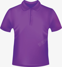 紫色卡通短袖衫素材