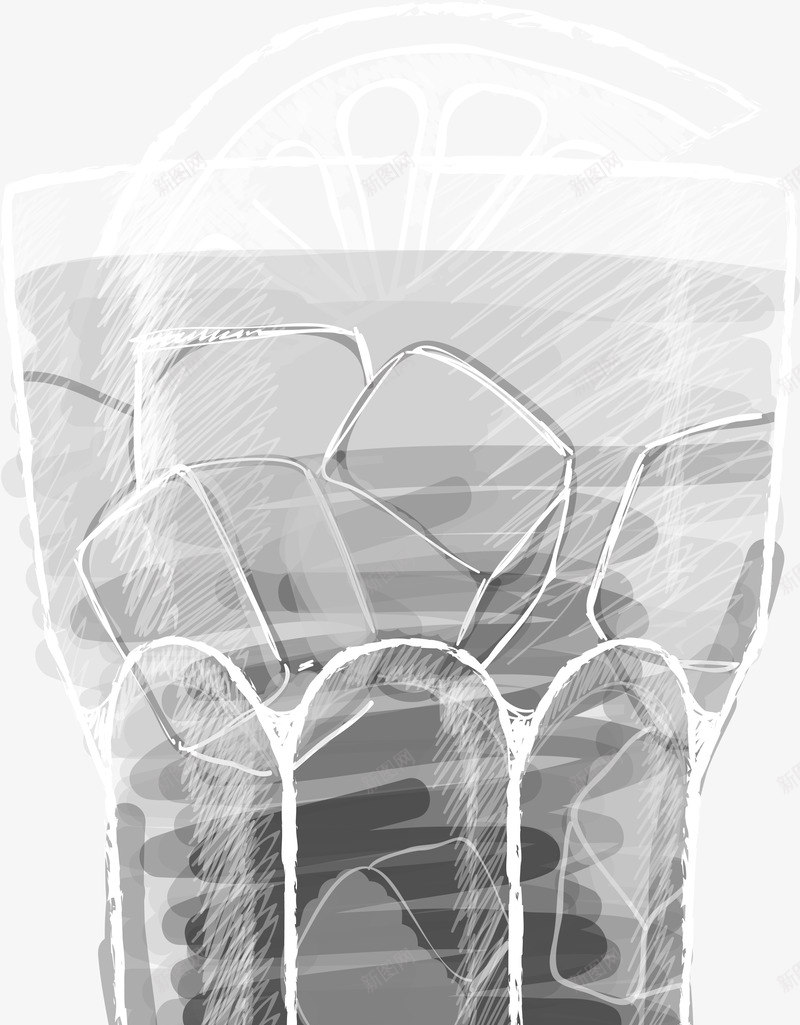 灰色清新冰块饮料png免抠素材_新图网 https://ixintu.com 冰块 夏季 果汁 清凉夏日 清新 灰色 装饰图案 饮料