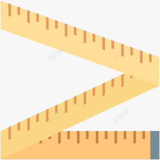 手绘软尺png免抠素材_新图网 https://ixintu.com 手绘画 矢量装饰 装饰 软尺 黄色