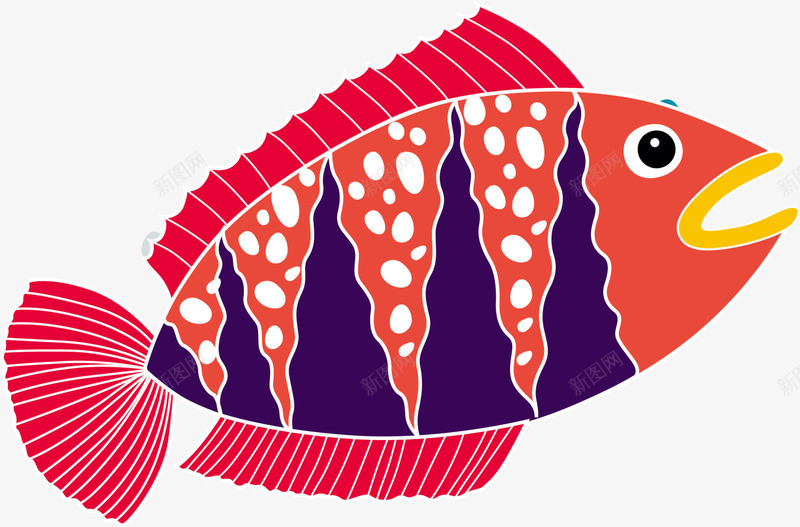 橙色卡通大鱼png免抠素材_新图网 https://ixintu.com 卡通鱼群 橙色大鱼 海底 海洋 深海 美丽大鱼 装饰图案