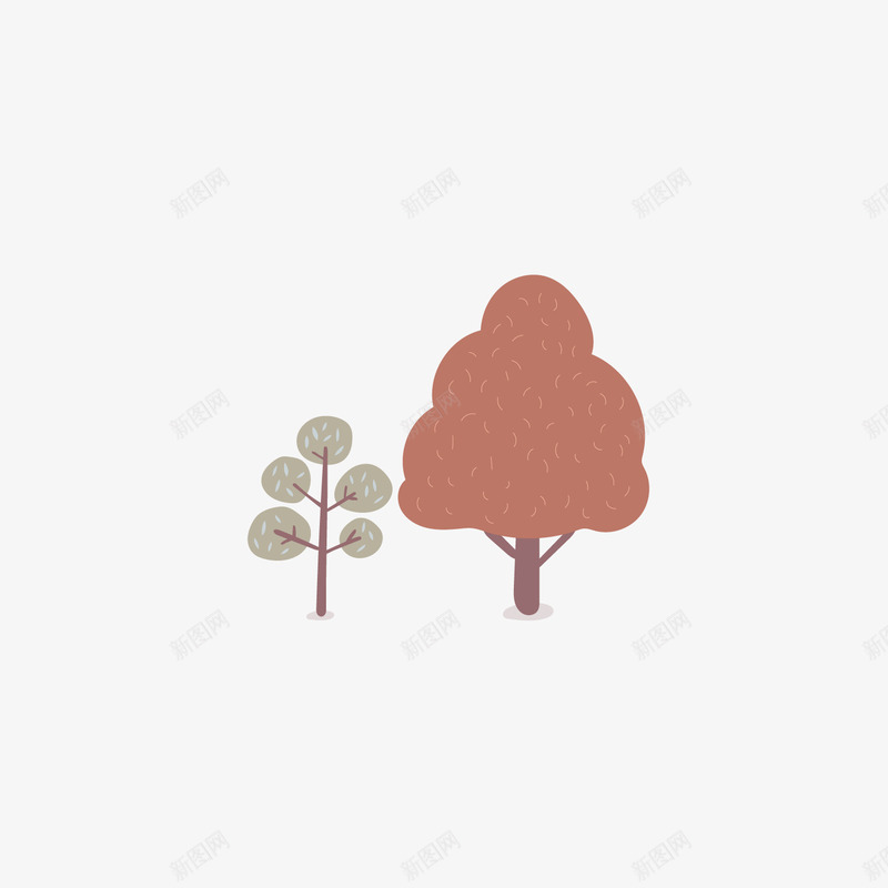 棉花树卡通png免抠素材_新图网 https://ixintu.com 卡通 树 树笔刷 笔刷 绿色