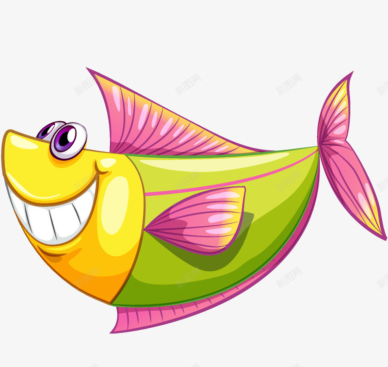 卡通的海洋鱼类动物png免抠素材_新图网 https://ixintu.com 动漫动画 卡通手绘 卡通鱼 小鱼 彩色鱼 装饰图