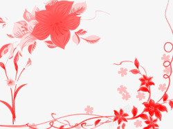 藤条底纹红色花纹高清图片