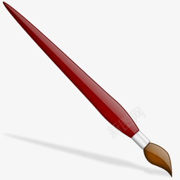 红色的画笔图标png_新图网 https://ixintu.com 毛笔 画笔 笔刷