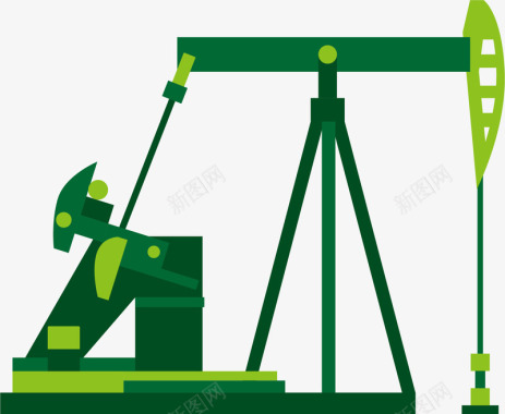 石油化工钻井平台图标矢量图图标