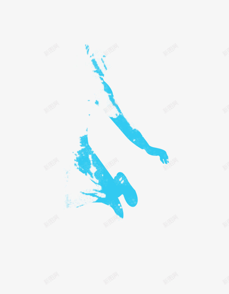大雁色彩洒图png免抠素材_新图网 https://ixintu.com 喷绘 油墨 淡蓝色