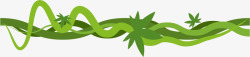 绿叶藤蔓缠绕装饰矢量图素材