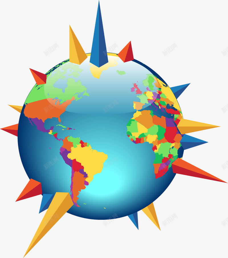 创意PPT元素信息png免抠素材_新图网 https://ixintu.com 信息图表 信息标签 全球商务 地球 数据分析 演示图形 色彩 锥形图