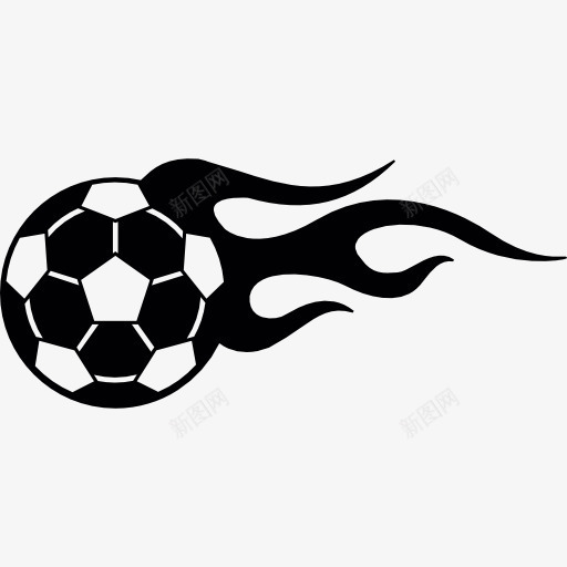 足球在火焰图标png_新图网 https://ixintu.com 体育 足球 足球球