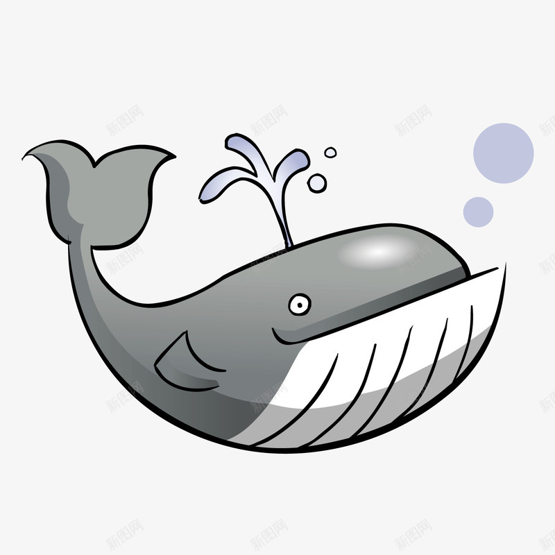 蓝色海洋鲸鱼大型动物矢量图ai免抠素材_新图网 https://ixintu.com 动物 大型 海洋 蓝色 鲸鱼 矢量图