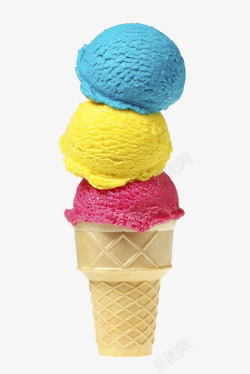 彩色冰淇淋蛋卷素材
