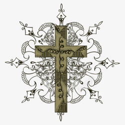 十字架印花素材