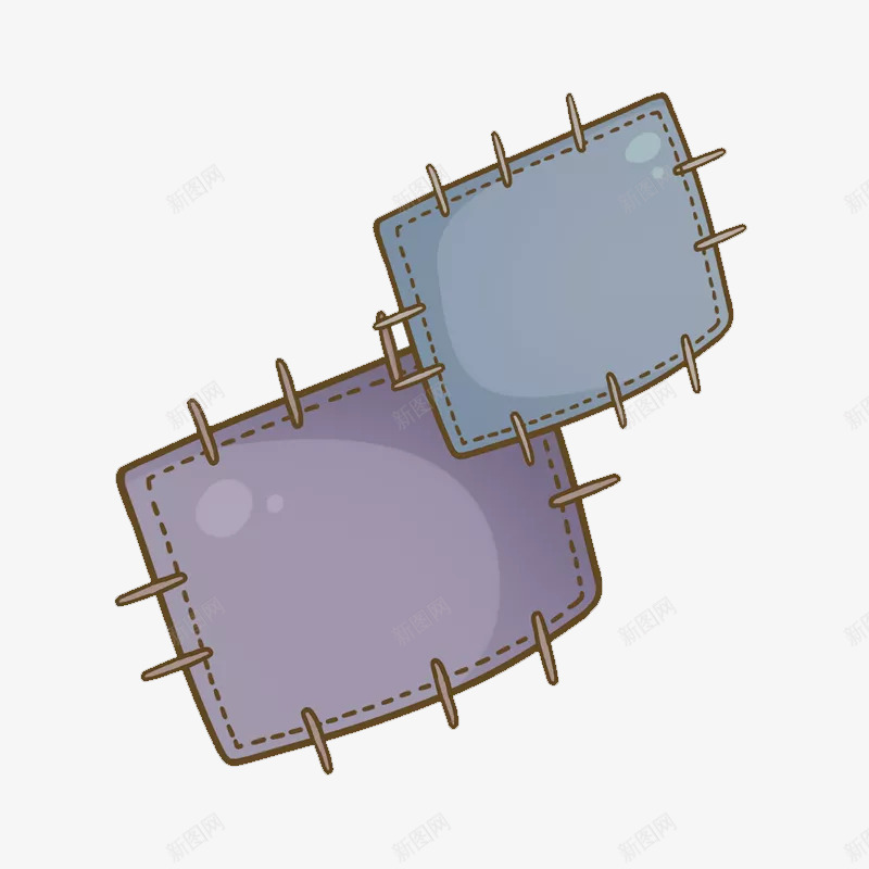 手绘补丁png免抠素材_新图网 https://ixintu.com 手绘画 矢量装饰 蓝色 补丁 装饰