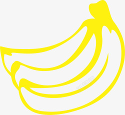 可以吃的果子线条香蕉矢量图高清图片
