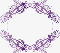 手绘紫水晶欧式边框素材