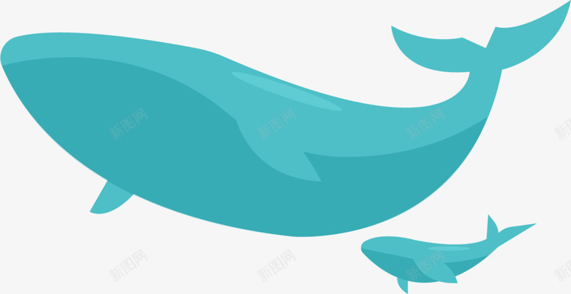 世界海洋日蓝色鲸鱼png免抠素材_新图网 https://ixintu.com 世界海洋日 两只鲸鱼 可爱鲸鱼 海洋生物 游行 蓝色鲸鱼