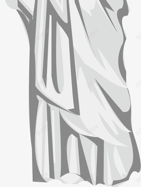 自由女神像png免抠素材_新图网 https://ixintu.com USA 头巾 手绘 火焰 白色 自由女神像 雕塑